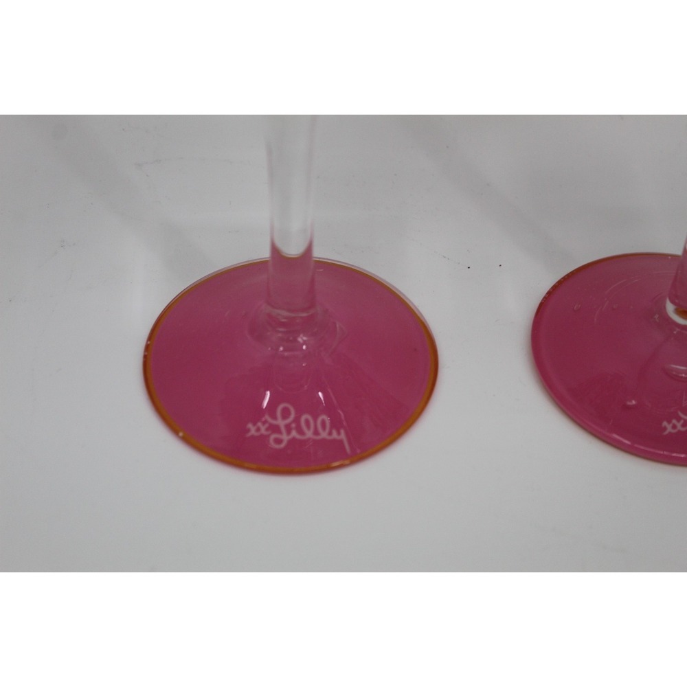 Lilly Pulitzer Hand Painted AcrylicWine Glass 15oz Cheers Wild Confetti Lot Of 2 - Picture 3 of 4